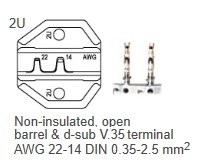 Replacement DIE for HT Tools with DIN
AWG 14-22 DIN 2,5-0,5mm2
HT-2U