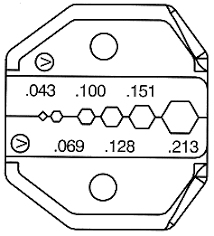 Replacement DIE for HT Tools with Hex:"
.042"/.068"/.190"/.213"
HT-3G1
