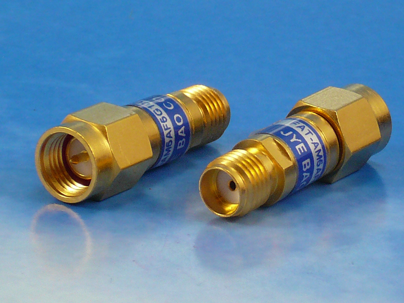 SMA male/female 10GHz 2W 3dB
Jyebao FAT-AM5AF5G10G2W3