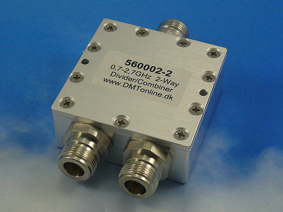 2-Way Power Divider, Combiner 0,7-2,7GHz
IP 67, 40W, N female  50ohm