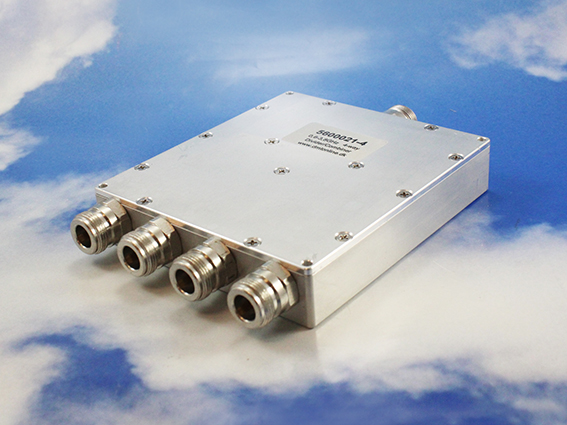 4-Way Power Divider, Combiner 0,6-3,8GHz
IP 67, 40W, N female  50ohm