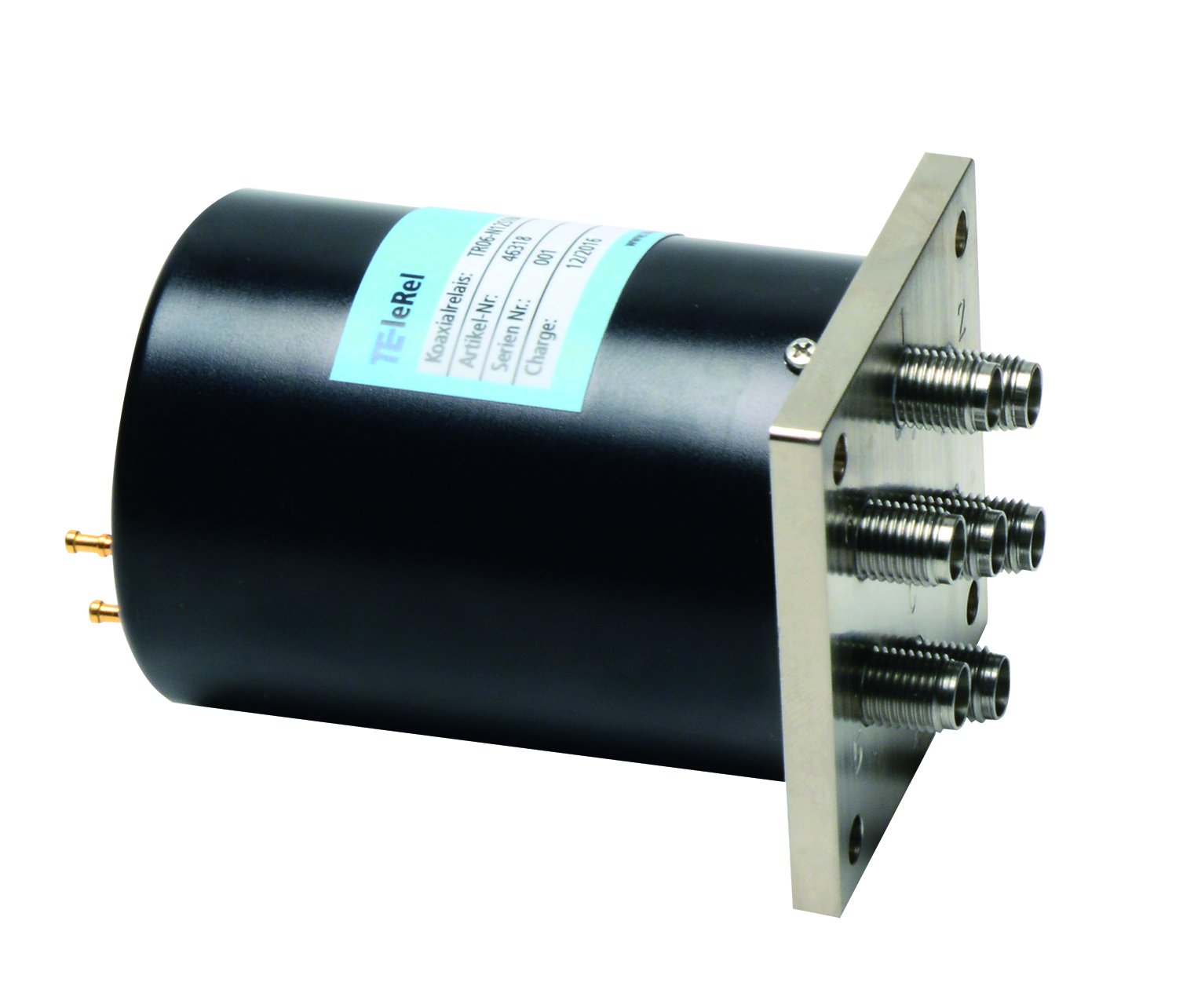 TR06-N12S184  TEleRel Coaxial Switch
SP6T, Normally Open , DC - 18GHz, 12VDC,
Connectors 7 x SMA