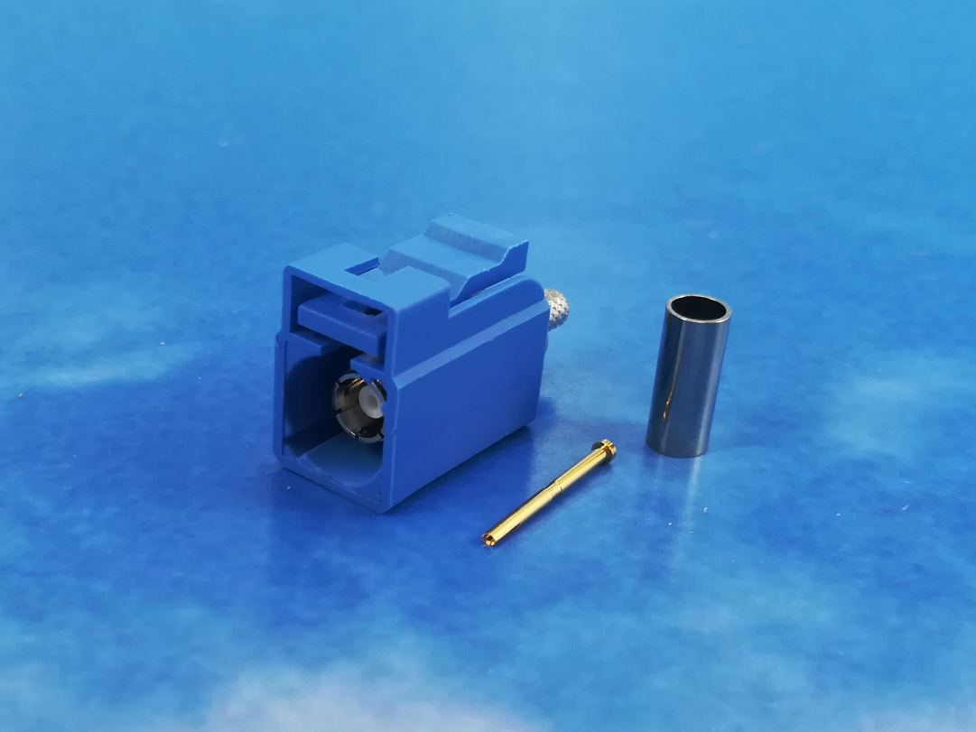 Fakra female C-code Crimp RG316/RG174
JACK - Signal Blue ( C ) (RAL 5005) GPS