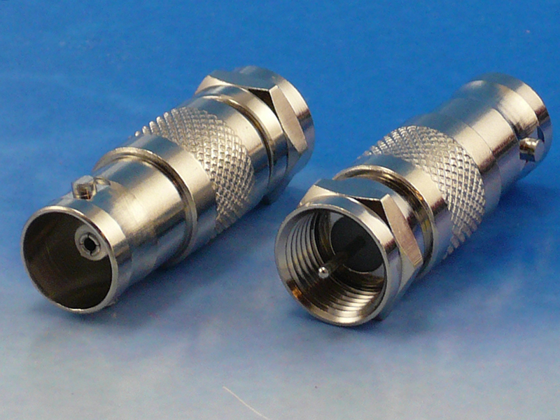 BNC female / F male adaptor