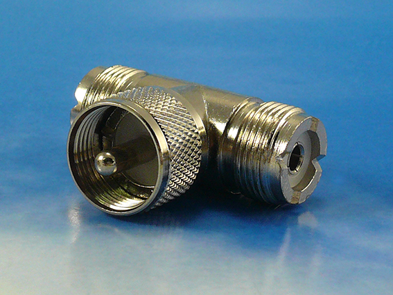 UHF T-adapter Female/Male/Female