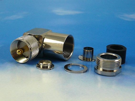 UHF Male Clamp R/A RG213, LMR400