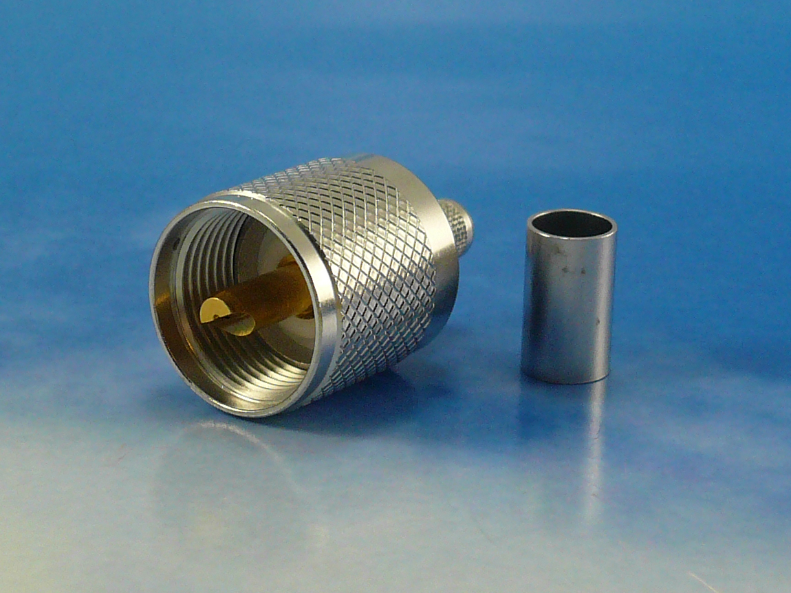 UHF Male crimp/solder  for RG59 - 75ohm
Jyebao  UHF3100-0059