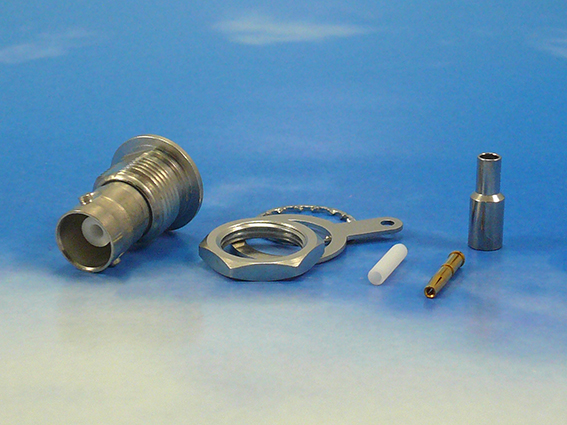 BNC Female crimp Bulkhead for RG316
with isolated grund
Jyebao BNC8105T-0316