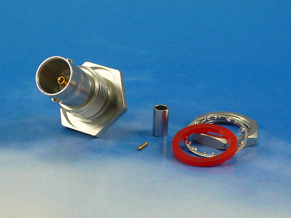 BNC Female crimp Bulkhead for RG179
75ohm   BNC8105-0179/TB