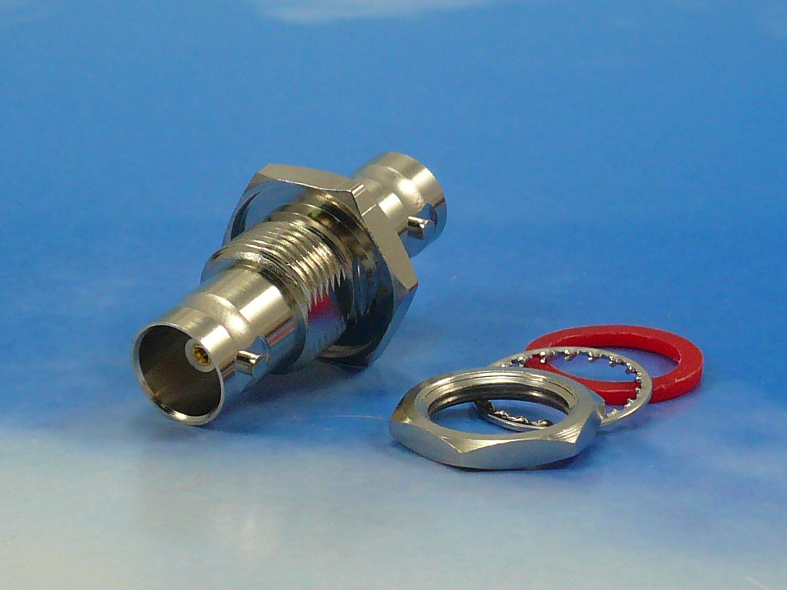 BNC female / female Bulkhead 50ohm
with O ring