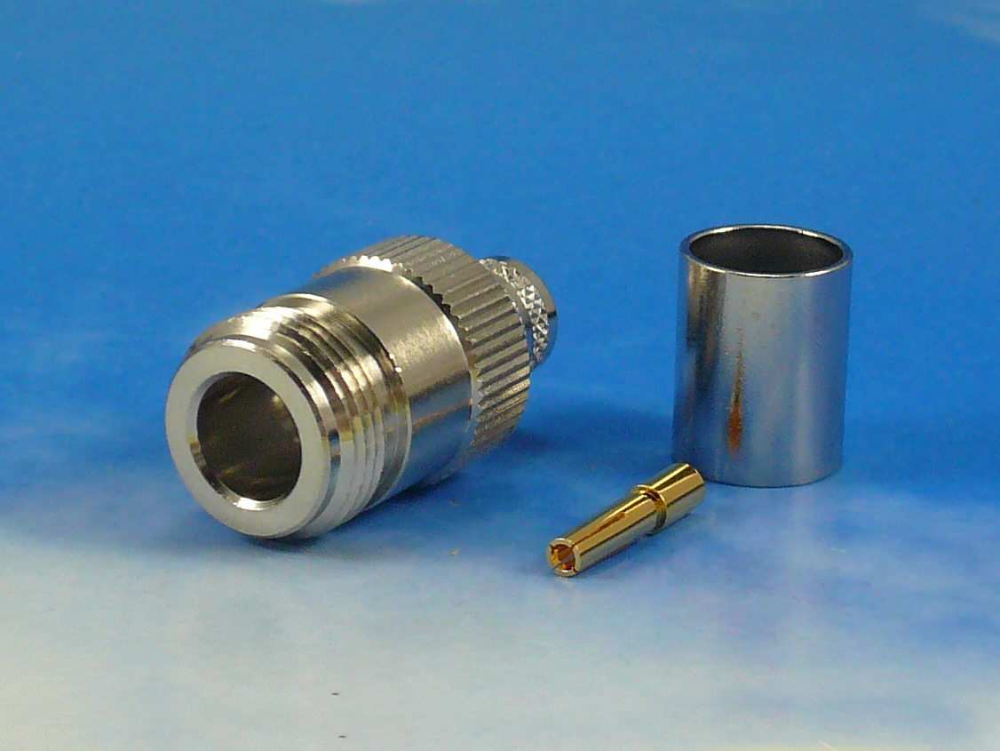 N female full crimp for Ecoflex10
solder or centerpin, crimp ferrule