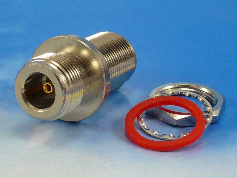 N Female/Female Bulkhead 1 hole