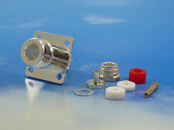 N Female Panel clamp for RG58