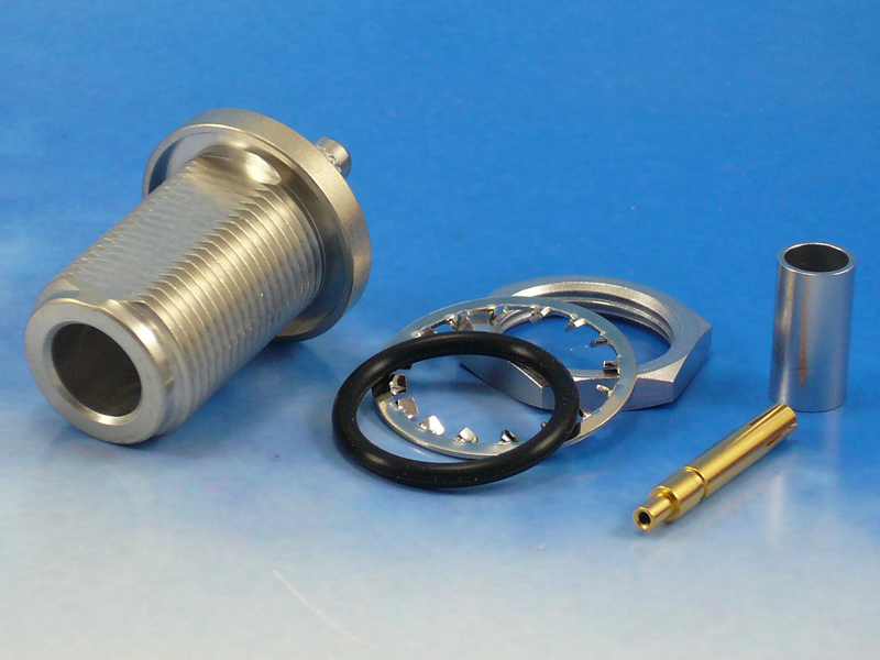 N Female crimp Bulkhead for RG58 Jyebao
Jyebao N8105-R0058