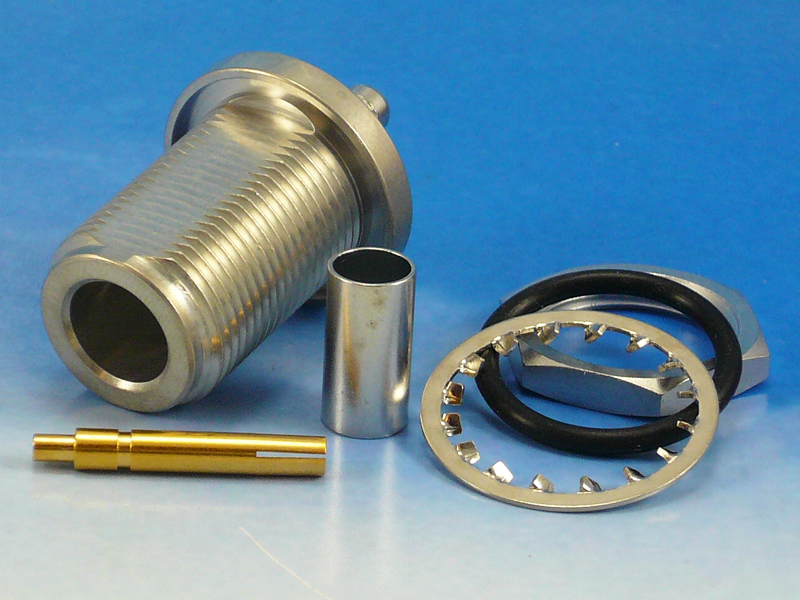 N Female crimp Bulkhead for RG223 RG400
Jyebao N8105-R142