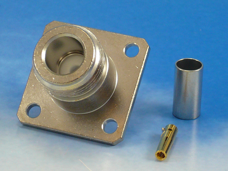 N Female crimp Panel 4 hole RG142/RG400
Jyebao N8146-0142