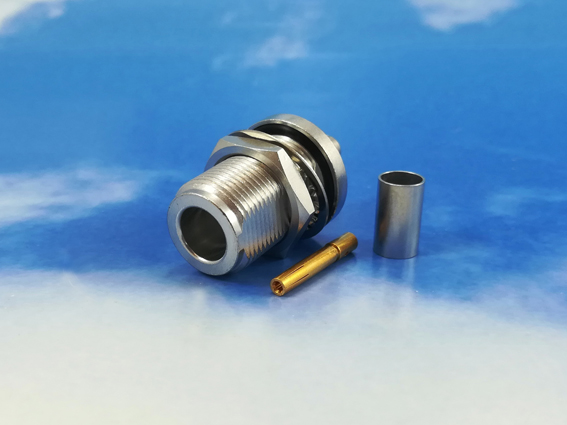 N Female crimp Bulkhead for LMR240
Jyebao N8105-L240