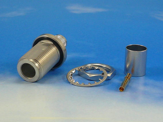 N Female Bulkhead crimp LMR400
Jyebao N8105-L400