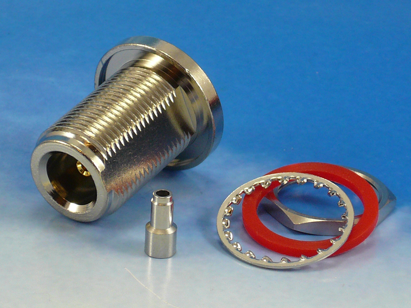 N Female Bulkhead for RG178