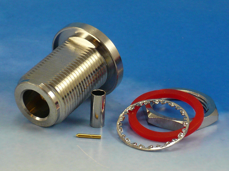 N Female Bulkhead for RG316