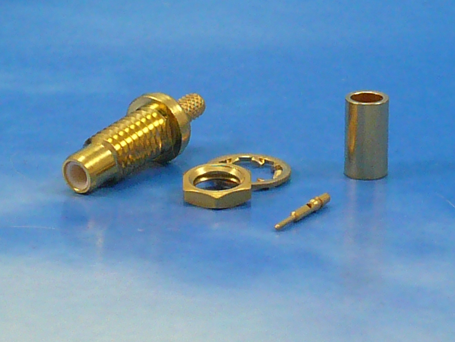 SMC male crimp for RG316 Bulkhead
male pin  Jyebao SMC8105-0316