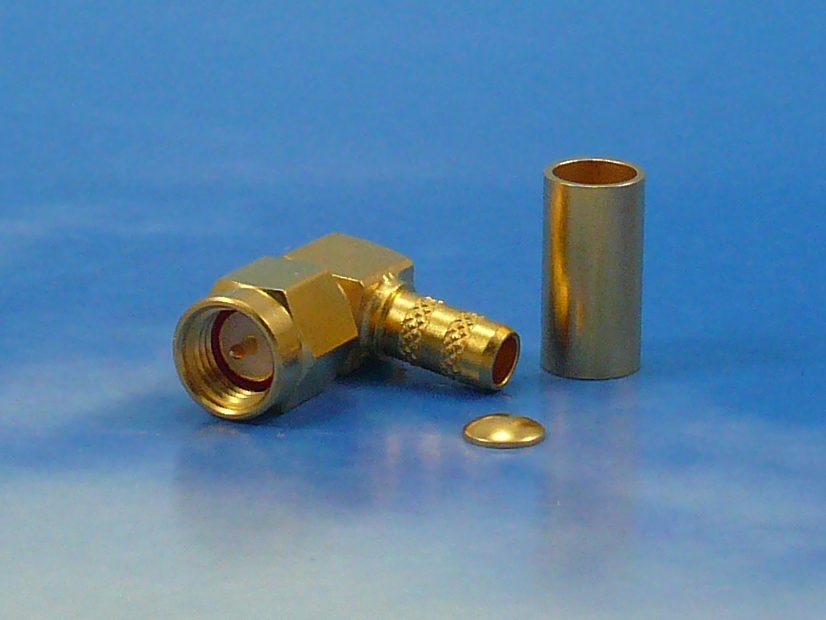 SMA male crimp R/A for RG58
Jyebao SMA3100-9058