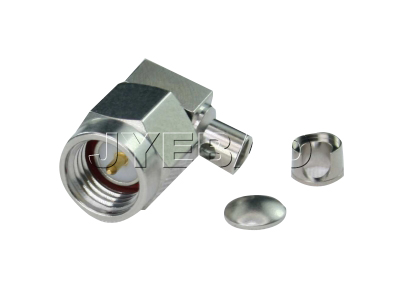 SMA male R/A for UT.085 semi-Rigid,
5002; SS405  (18GHz VSWR1.35)
Jyebao  SMA3300C-9405/W