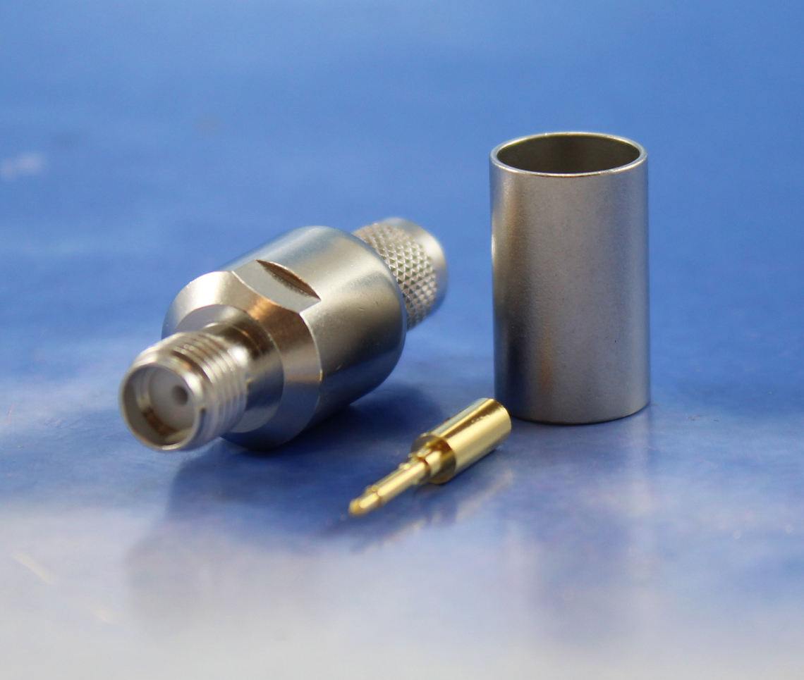 RPSMA female crimp for Aircell 7
Jyebao SMA9100-05DF