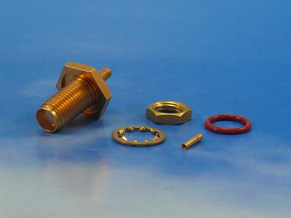 SMA female Bulkhead crimp RG316
Jyebao SMA8105A-0316