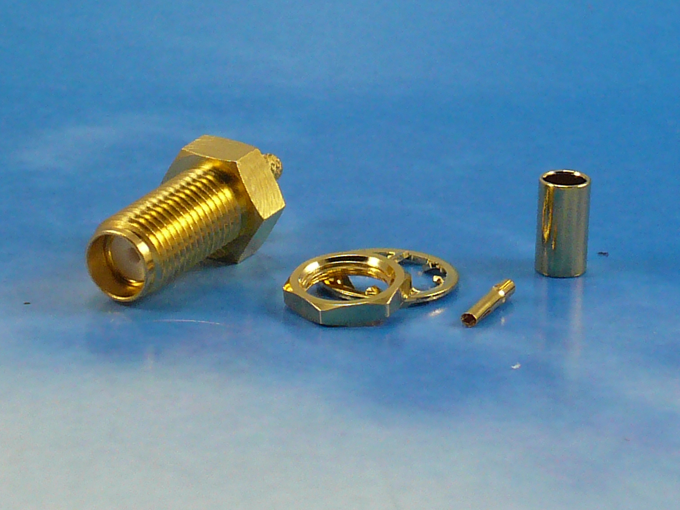 SMA female Bulkhead crimp for RG-316
SMA6411A4-3GT50G-316