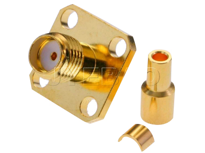 SMA female Panel 4 hole crimp RG178
Jyebao  SMA8146-0178