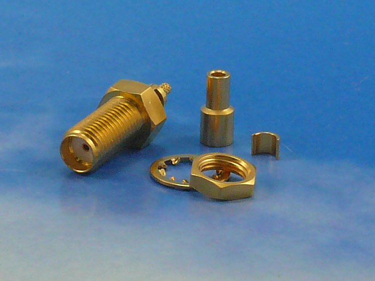 SMA female crimp RG178 Bulk Head
Jyebao SMA8100LB-0178
Hex Nut and Waser
