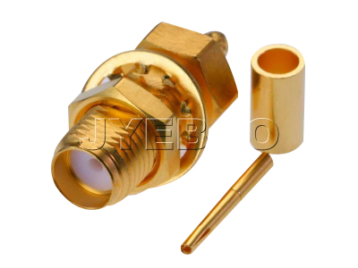 SMA female crimp RG178 Bulk Head
Jyebao SMA81NDLB-0178
13mm gevind