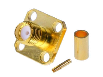 SMA female Panel 4 hole crimp RG316
Jyebao SMA8146-0316