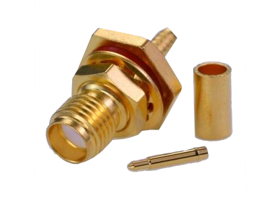 RPSMA female Bulkhead crimp RG316 O-ring
Jyebao SMA9105-0316