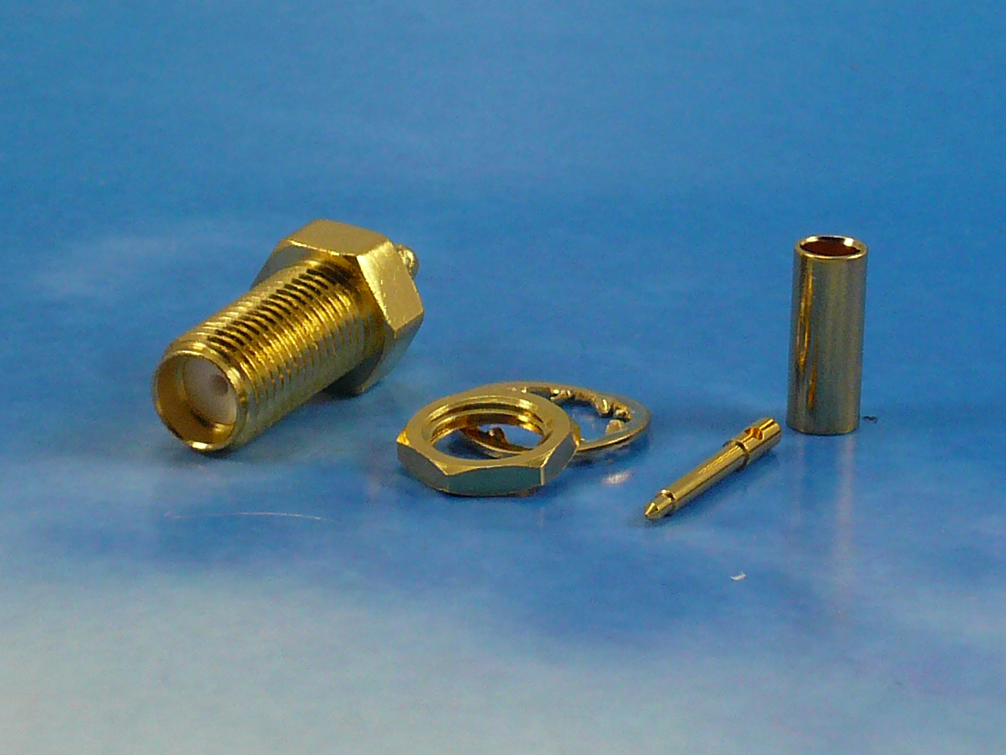 RPSMA female Bulkhead crimp for LMR110