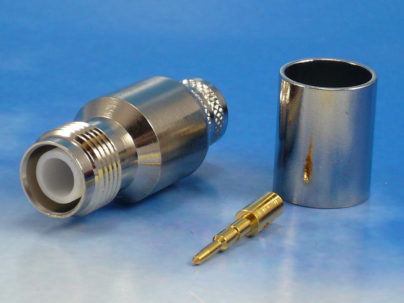 RPTNC female crimp for Ecoflex10 LMR400
LMR400, FF400: Crimp/Solder
Ecoflex10: Crimp/Crimp