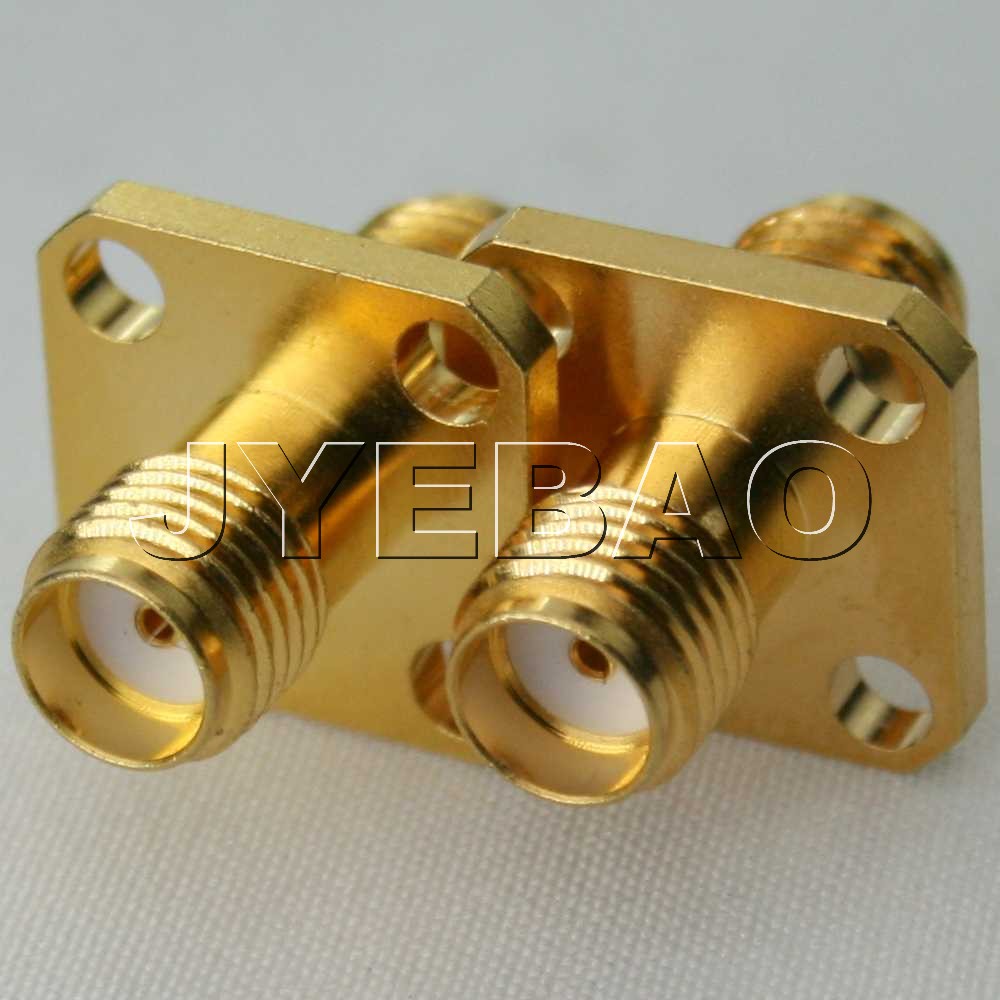 SMA female / female Panel
4-hole flange 18GHz VSWR1.2
JYEBAO AD-A8A8-P4