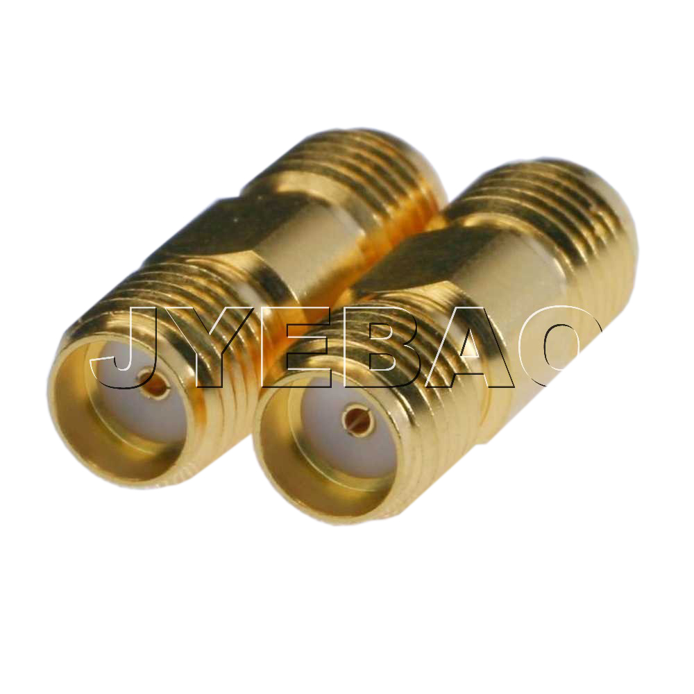 SMA female/female adaptor radiation
resistant high density polyethylene
dielectric.   Jyebao AD-A8A8-A1/HDPE