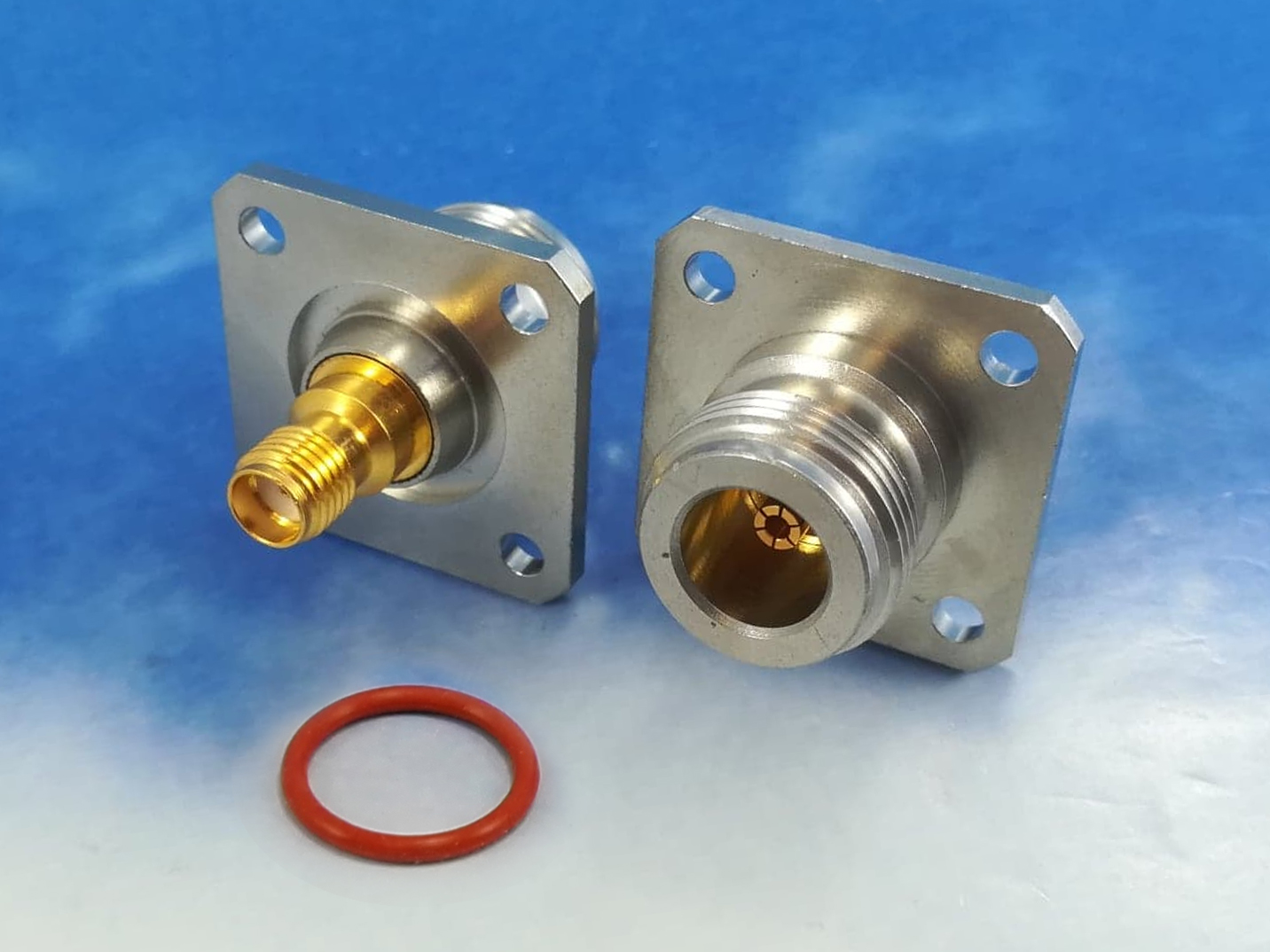 SMA female / N female Panel adaptor
Jyebao AD-A8N8-P4