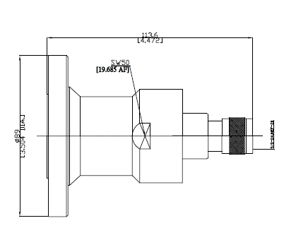 EIA 1 5/8 flange / N male adaptor 3GHz
incl. couplings adaptor, bolts,  O-ring