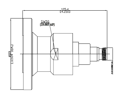 EIA 1 5/8 flange / N female adaptor 3GHz
incl. couplings adaptor, bolts,  O-ring