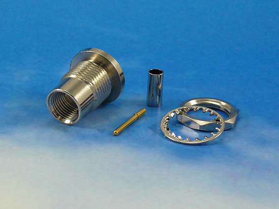 FME male crimp Bulkhead for RG316