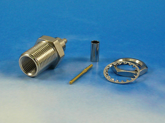 FME male crimp Bulkhead for RG316