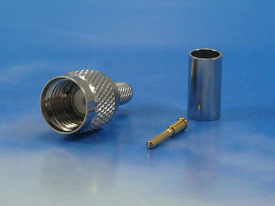 Mini UHF male crimp for RG58