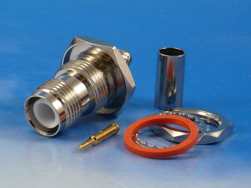 RPTNC female Bulkhead crimp for LMR200