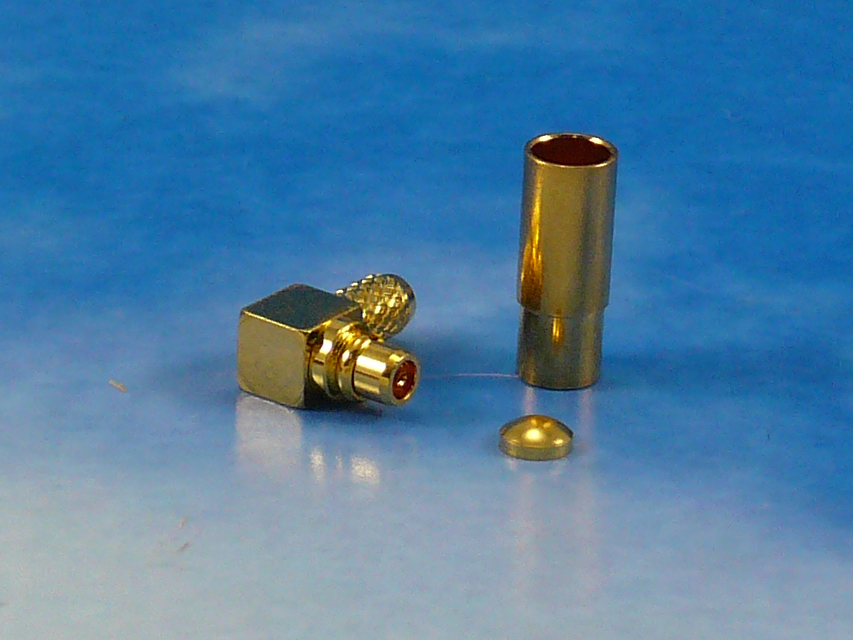 RPMMCX male crimp R/A for RG316