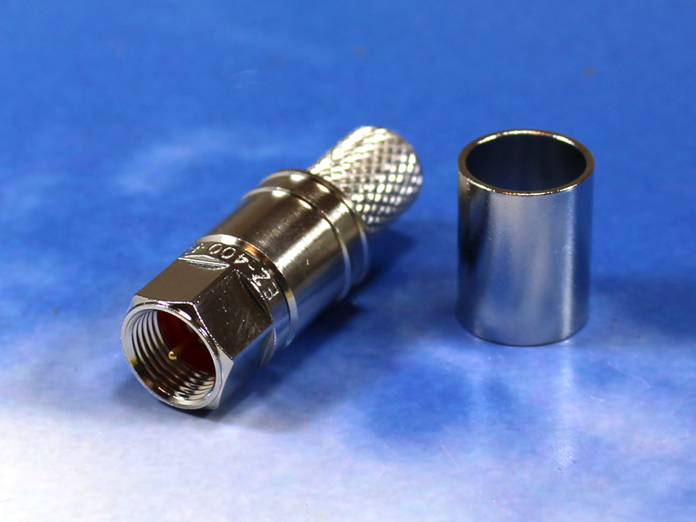 F Male crimp connector  for LMR 400-75
Times Microwave EZ-400-FM-75-X