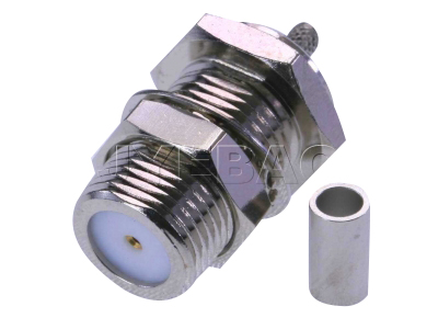 F female crimp bulkhead for RG179
Jyebao  F8100-0179