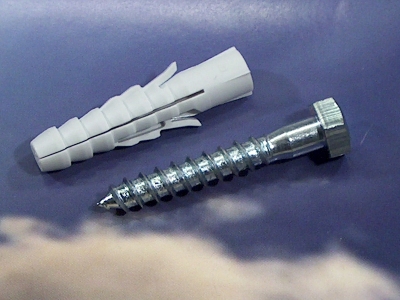 M8x50 fransk skrue + M10 Rawplugs